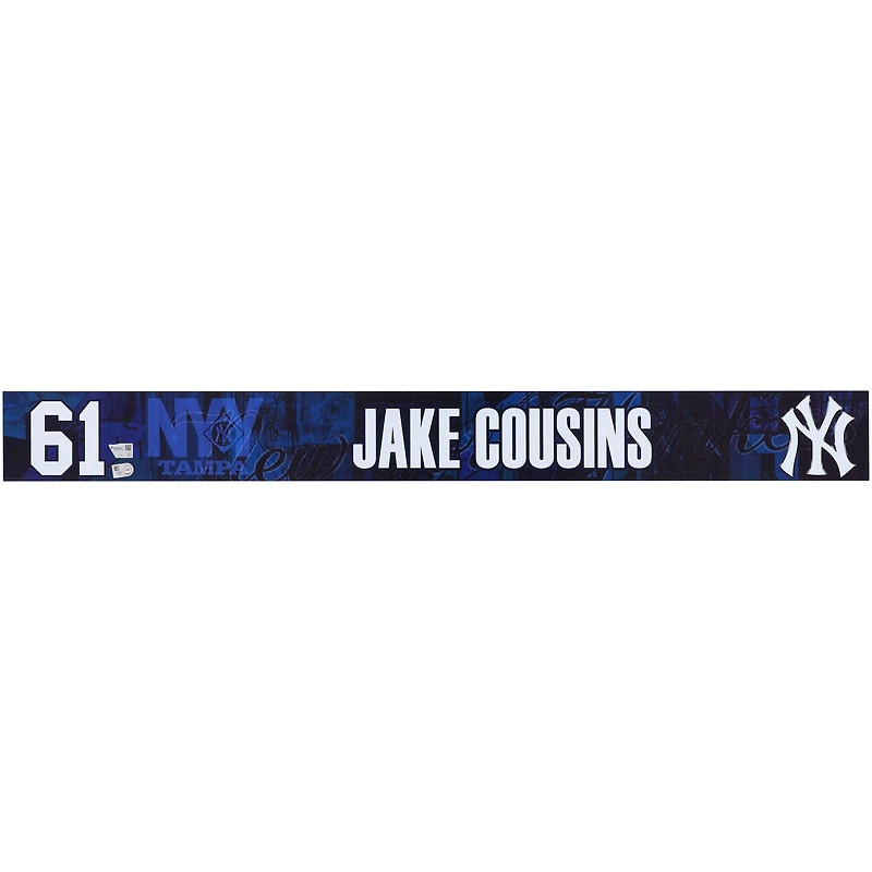 Jake Cousins New York Yankees Player-Issued #61 Navy Nameplate from 2025 MLB Spring Training
