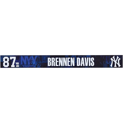 Brennen Davis New York Yankees Player-Issued #87 Navy Nameplate from 2025 MLB Spring Training