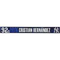 Cristian Hernandez New York Yankees Player-Issued #92 Navy Nameplate from 2025 MLB Spring Training