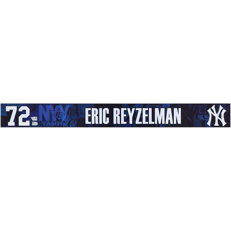 Eric Reyzelman New York Yankees Player-Issued #72 Navy Nameplate from 2025 MLB Spring Training