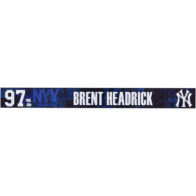 Brent Headrick New York Yankees Player-Issued #97 Navy Nameplate from 2025 MLB Spring Training