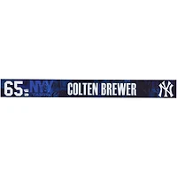 Colten Brewer New York Yankees Player-Issued #65 Navy Nameplate from 2025 MLB Spring Training