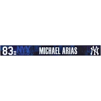 Michael Arias New York Yankees Player-Issued #83 Navy Nameplate from 2025 MLB Spring Training