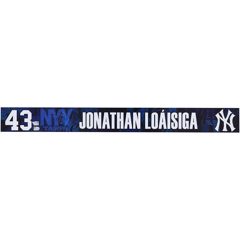 Jonathan Loáisiga New York Yankees Player-Issued #43 Navy Nameplate from 2025 MLB Spring Training