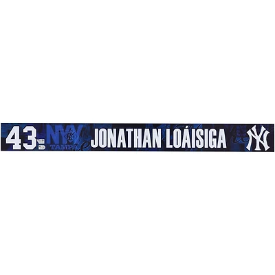 Jonathan Loáisiga New York Yankees Player-Issued #43 Navy Nameplate from 2025 MLB Spring Training