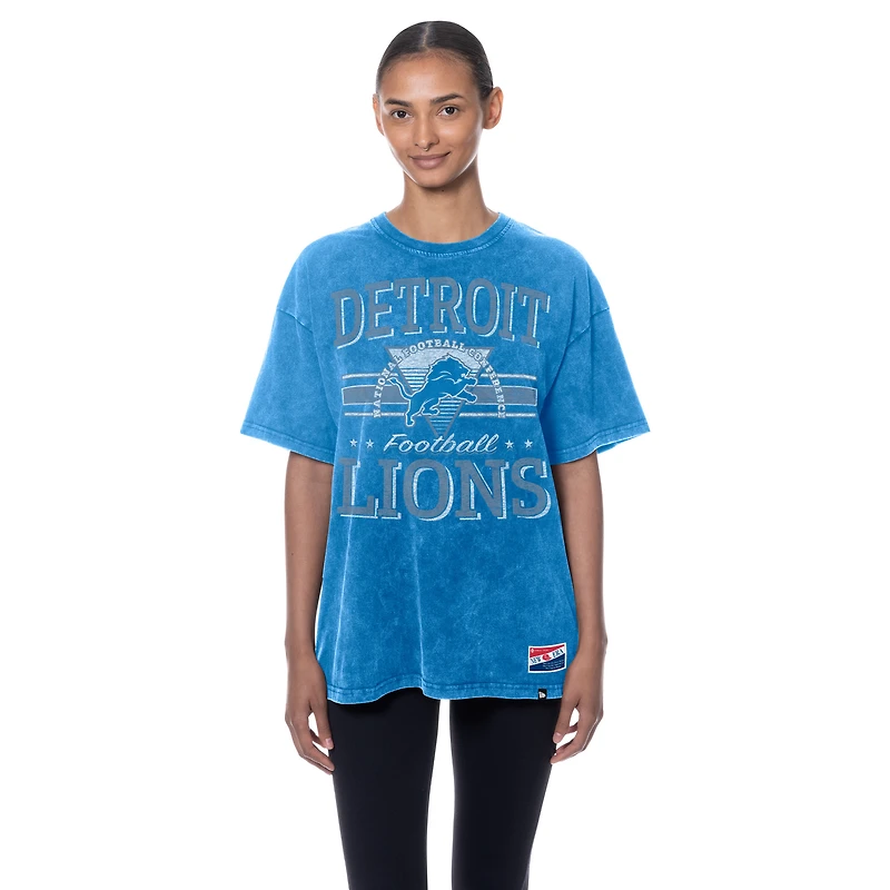 Women's New Era Blue Detroit Lions Throwback Oversized T-Shirt