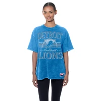 Women's New Era  Blue Detroit Lions Throwback Oversized T-Shirt