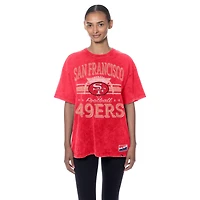 Women's New Era  Scarlet San Francisco 49ers Throwback Oversized T-Shirt