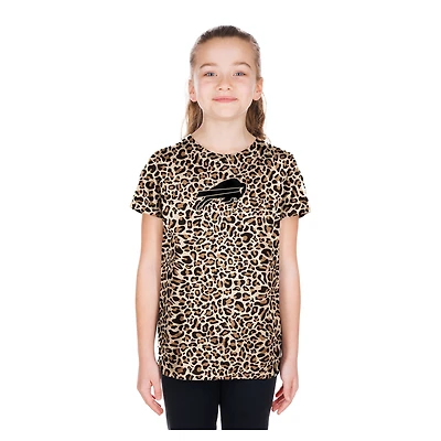 Girls Youth New Era  Tan Buffalo Bills Mom & Me Leopard T-Shirt