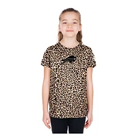 Girls Youth New Era  Tan Buffalo Bills Mom & Me Leopard T-Shirt