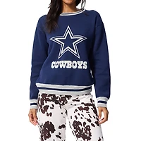 Unisex Terez Navy Dallas Cowboys Logo Crew Neck Sweater