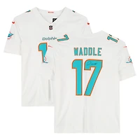 Jaylen Waddle Miami Dolphins Autographed White Nike Limited Vapor F.U.S.E. Jersey