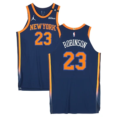 Mitchell Robinson New York Knicks Game-Used #23 Navy Jordan Brand Jersey vs. Boston Celtics on May 12, 2025 - Round 2 Game 4 - Size 52+6