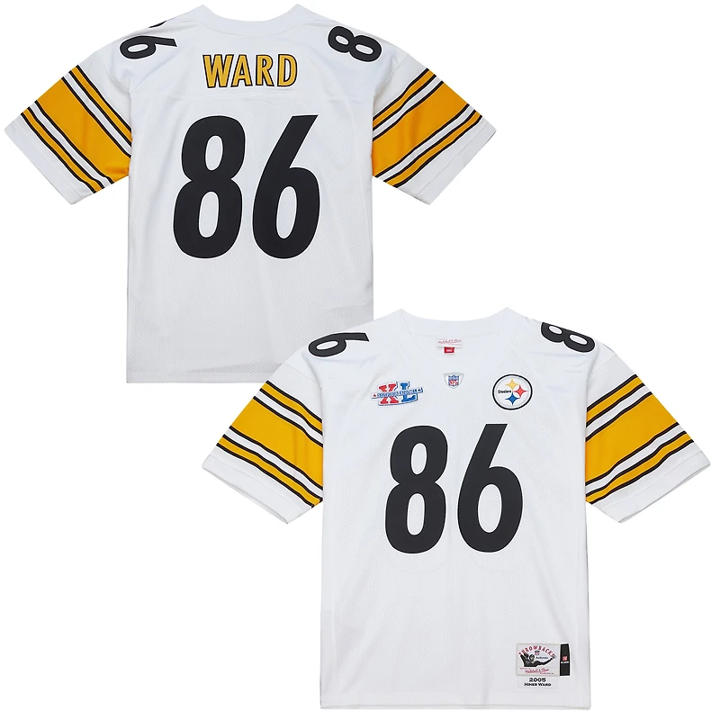 Men's Mitchell & Ness Hines Ward White Pittsburgh Steelers 2005 Authentic Throwback Retired Player Jersey