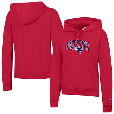 Women's Champion Red New England Patriots Powerblend Hoodie