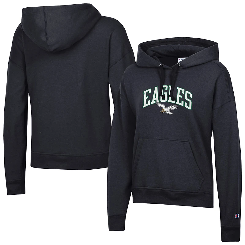 Women's Champion  Black Philadelphia Eagles Powerblend Hoodie