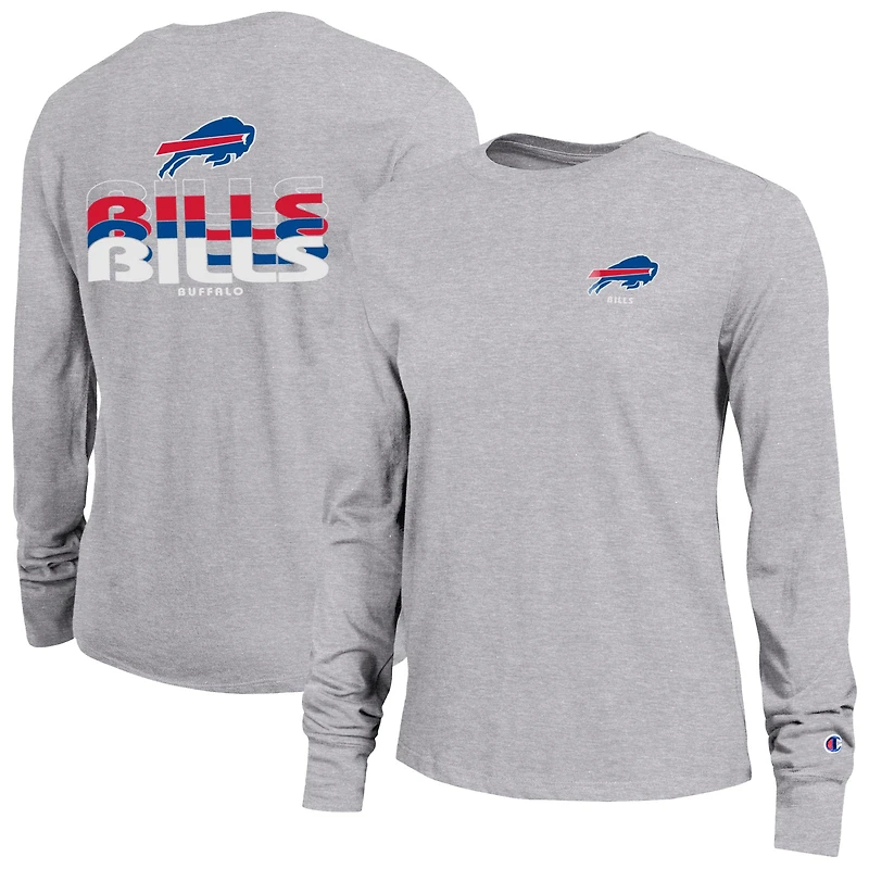 Women's Champion Heather Gray Buffalo Bills Core Long-Sleeve T-Shirt