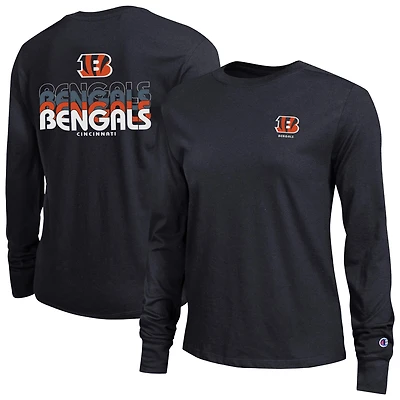 Women's Champion  Black Cincinnati Bengals Core Long-Sleeve T-Shirt