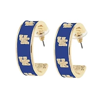 CANVAS Style Kentucky Wildcats 18k Gold-Plated Enamel Logo Hoop Earrings