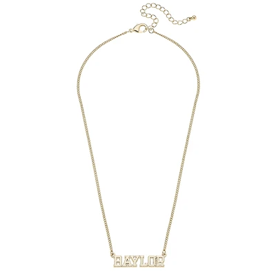 CANVAS Style Baylor Bears 18k Gold-Plated Varsity Word Necklace