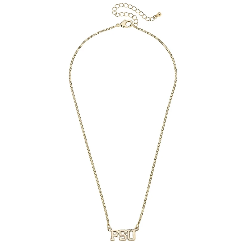 CANVAS Style Florida State Seminoles 18k Gold-Plated Varsity Word Necklace