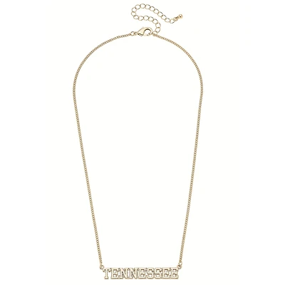 CANVAS Style Tennessee Volunteers 18k Gold-Plated Varsity Word Necklace