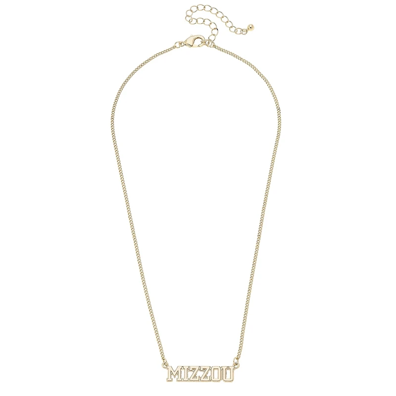 CANVAS Style Missouri Tigers 18k Gold-Plated Varsity Word Necklace