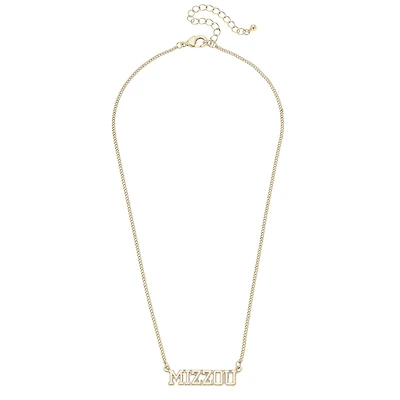 CANVAS Style Missouri Tigers 18k Gold-Plated Varsity Word Necklace