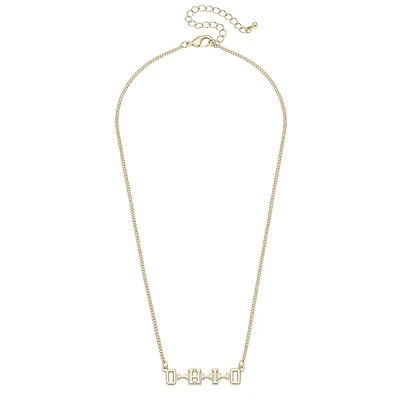 CANVAS Style Ohio State Buckeyes 18k Gold-Plated Varsity Word Necklace
