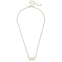 CANVAS Style Oklahoma State Cowboys 18k Gold-Plated Varsity Word Necklace