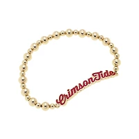 CANVAS Style Alabama Crimson Tide 18k Gold-Plated Script Stretch Bracelet