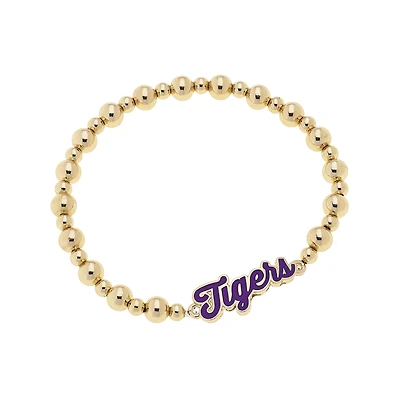 CANVAS Style LSU Tigers 18k Gold-Plated Script Stretch Bracelet