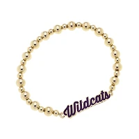 CANVAS Style Kansas State Wildcats 18k Gold-Plated Script Stretch Bracelet