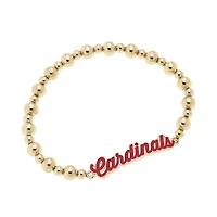 CANVAS Style Louisville Cardinals 18k Gold-Plated Script Stretch Bracelet
