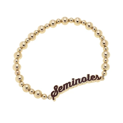 CANVAS Style Florida State Seminoles 18k Gold-Plated Script Stretch Bracelet