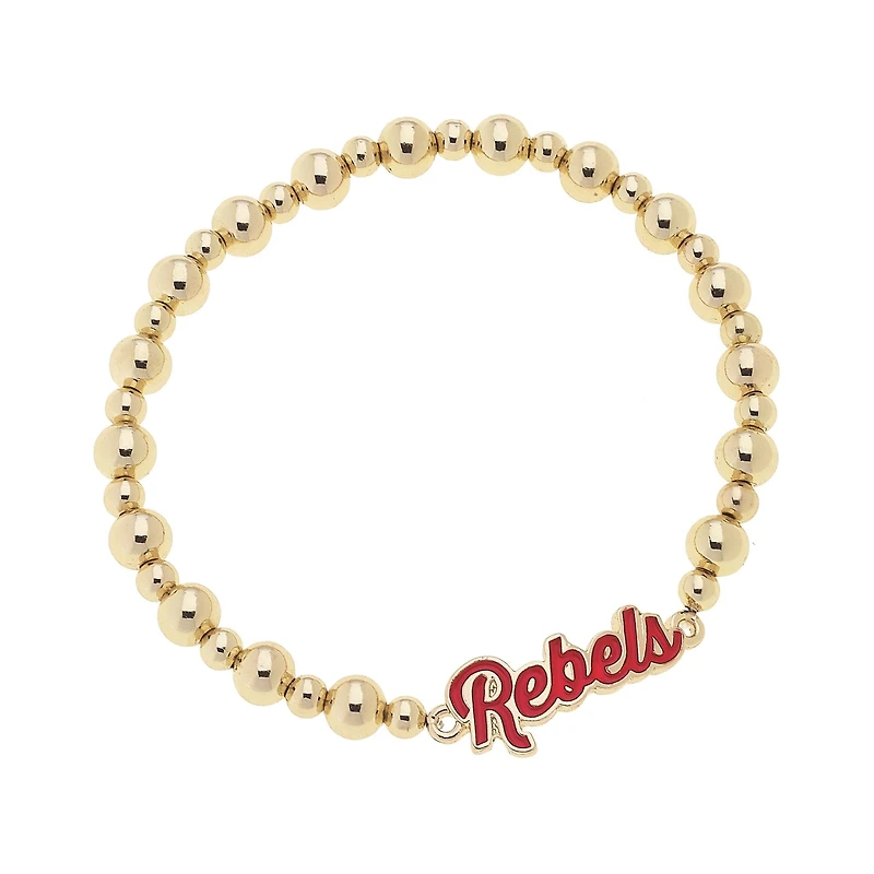 CANVAS Style Ole Miss Rebels 18k Gold-Plated Script Stretch Bracelet