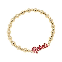 CANVAS Style Ole Miss Rebels 18k Gold-Plated Script Stretch Bracelet