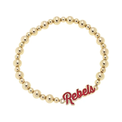 CANVAS Style Ole Miss Rebels 18k Gold-Plated Script Stretch Bracelet