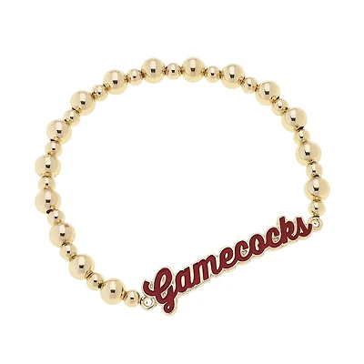 CANVAS Style South Carolina Gamecocks 18k Gold-Plated Script Stretch Bracelet
