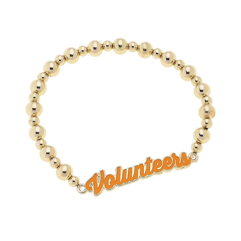 CANVAS Style Tennessee Volunteers 18k Gold-Plated Script Stretch Bracelet