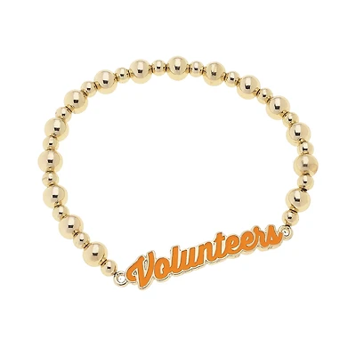 CANVAS Style Tennessee Volunteers 18k Gold-Plated Script Stretch Bracelet
