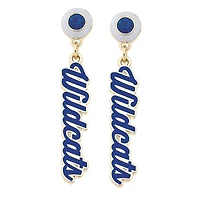 CANVAS Style Kentucky Wildcats 18k Gold-Plated Rhinestone Drop Script Earrings