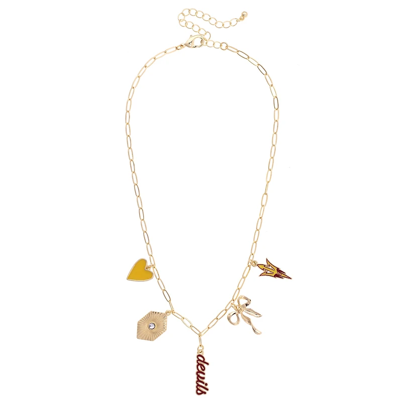 CANVAS Style Arizona State Sun Devils 18k Gold-Plated Mixed Charm Collector Necklace