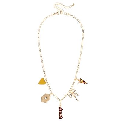 CANVAS Style Arizona State Sun Devils 18k Gold-Plated Mixed Charm Collector Necklace
