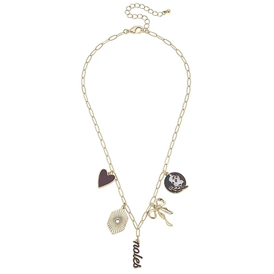 CANVAS Style Florida State Seminoles 18k Gold-Plated Mixed Charm Collector Necklace