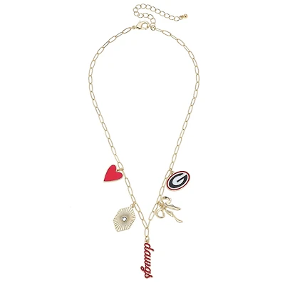 CANVAS Style Georgia Bulldogs 18k Gold-Plated Mixed Charm Collector Necklace