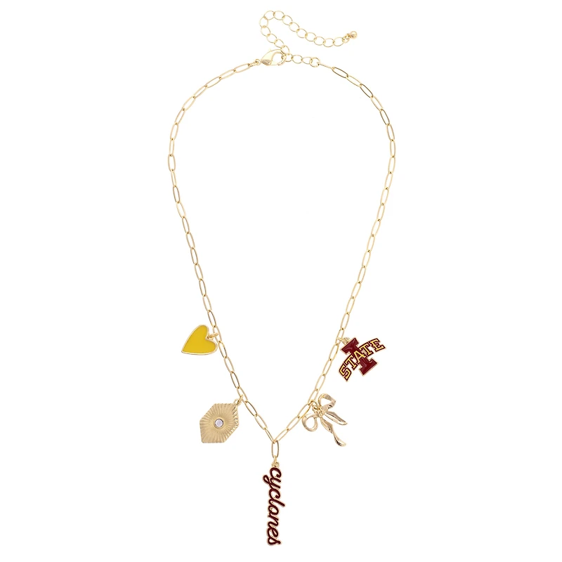 CANVAS Style Iowa State Cyclones 18k Gold-Plated Mixed Charm Collector Necklace