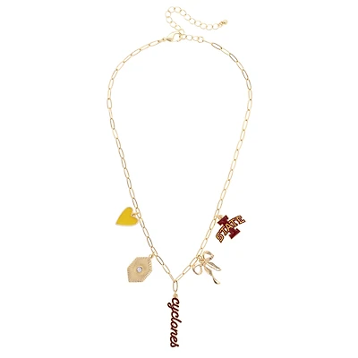 CANVAS Style Iowa State Cyclones 18k Gold-Plated Mixed Charm Collector Necklace