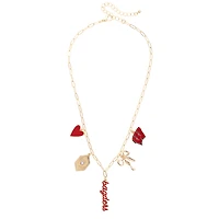 CANVAS Style Wisconsin Badgers 18k Gold-Plated Mixed Charm Collector Necklace
