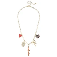 CANVAS Style Auburn Tigers 18k Gold-Plated Mixed Charm Collector Necklace